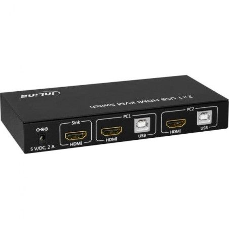 switch kvm inline 2 porte, usb 3.0 hdmi audio, hub usb 3.0, kit cavi