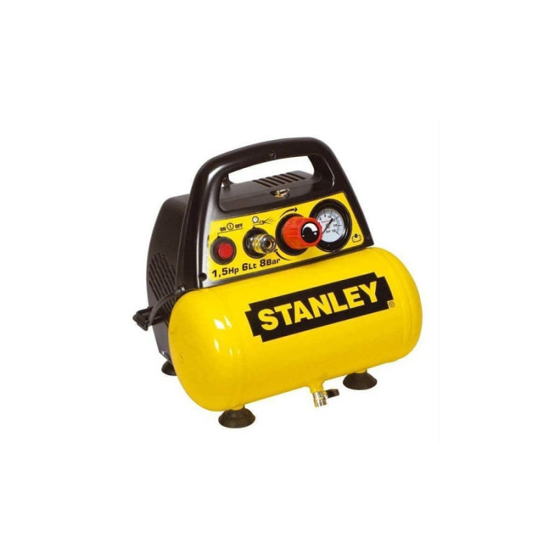 compressore portatile stanley dn200/8/6 1,5hp serbatoio 6lt 8bar
