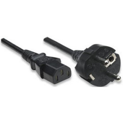 Cavo alimentazione c13 f a schuko 3 mt nero