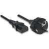 Cavo alimentazione c13 f a schuko 3 mt nero