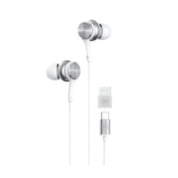 auricolari maxell xc1 usb-c con adattatore usb-a bianco [maxell
