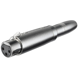 Adattatore xlr cannon femmina ad audio 6,35mm femmina mono