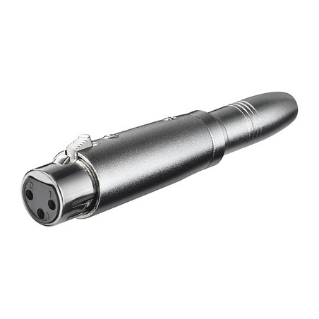 Adattatore xlr cannon femmina ad audio 6,35mm femmina mono