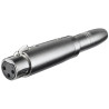 Adattatore xlr cannon femmina ad audio 6,35mm femmina mono