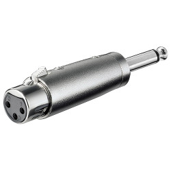 Adattatore xlr cannon femmina ad audio 6,35mm maschio mono