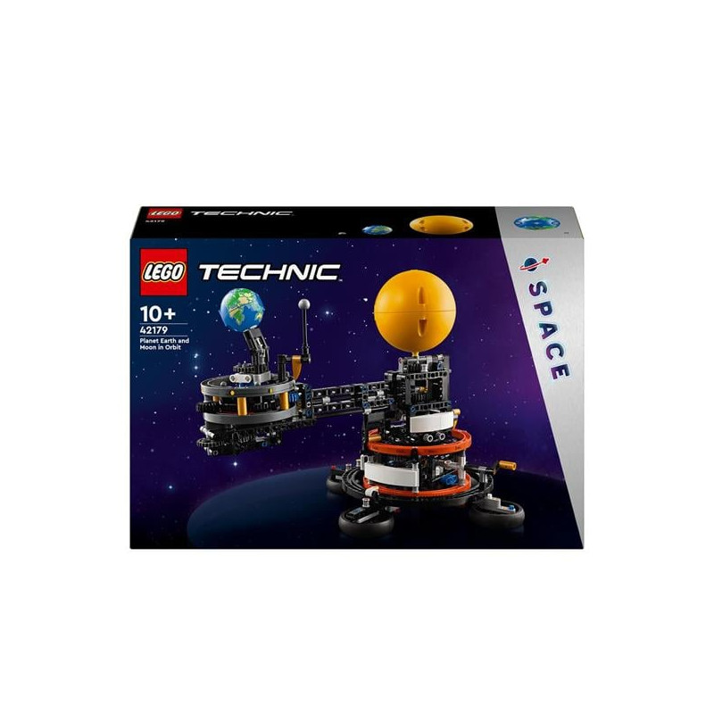lego technic 42179 pianeta terra e luna in orbita