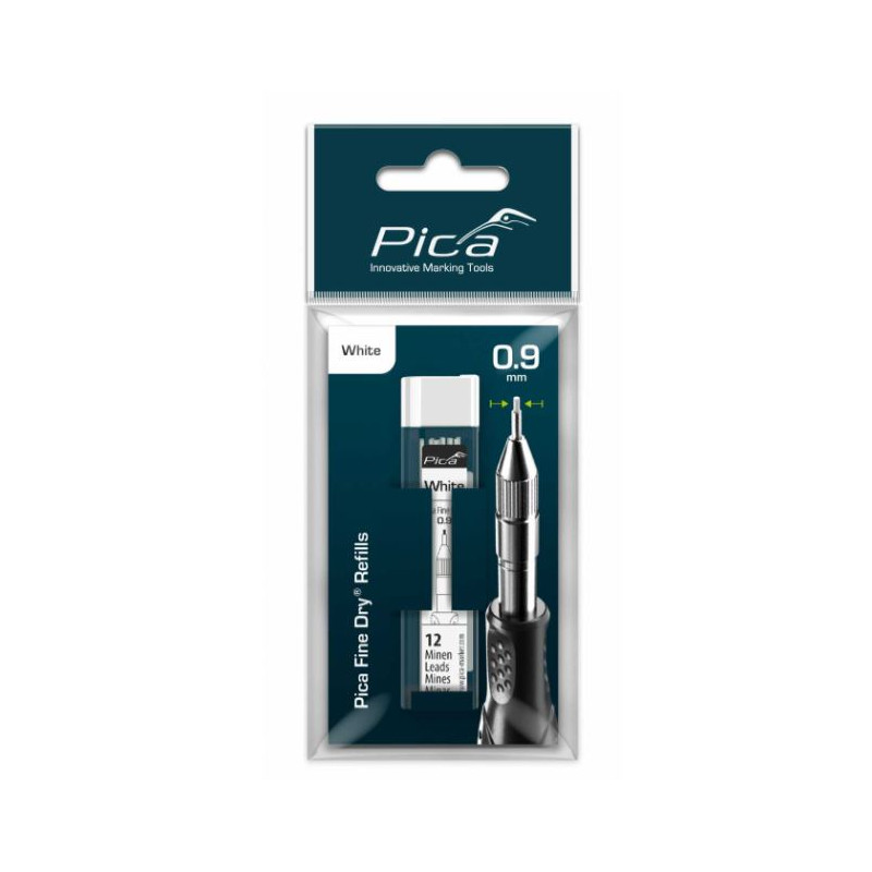 mine di ricambio pica-marker fine dry sb 0.9mm bianco 12pz [7032/sb]