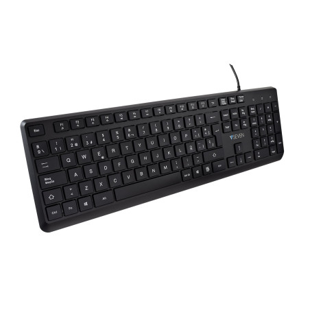 tastiera v7 usb cablato qwerty nero [ku350es]