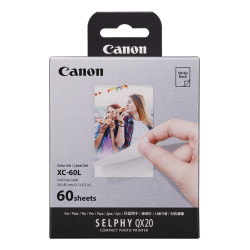 carta fotografica canon xc-60l 54x85mm 60 fogli [6756c001]