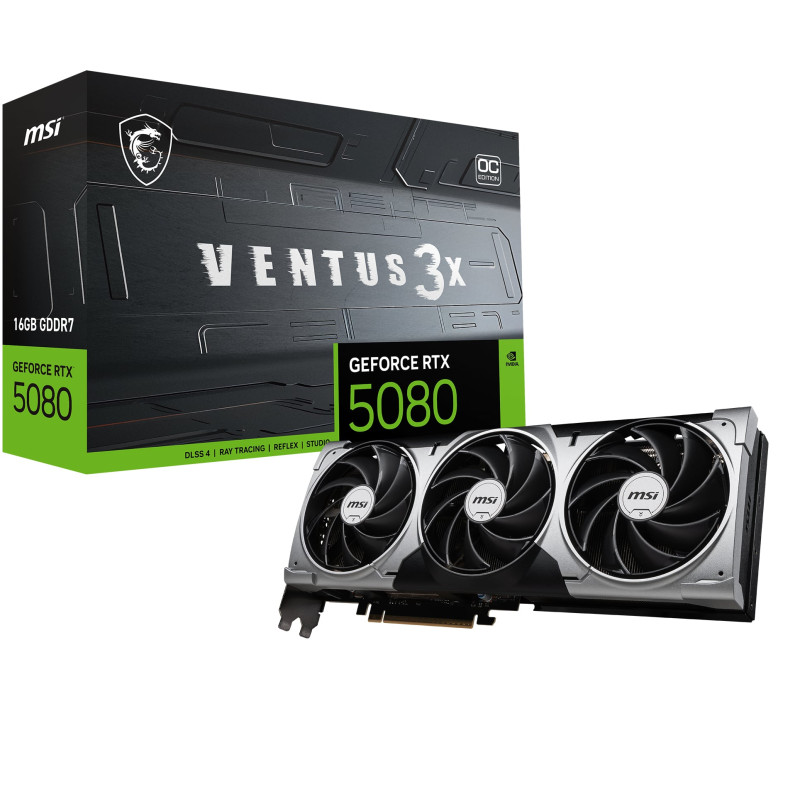 scheda video nvidia msi rtx 5080 16g ventus 3x oc [rtx 5080 16g ventus