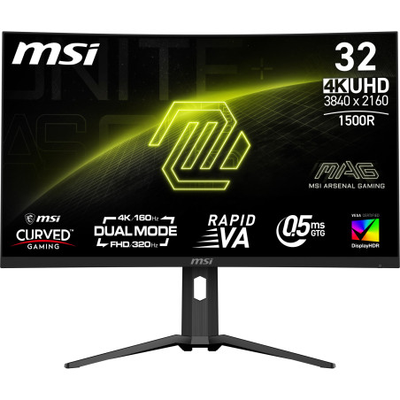 monitor led 32" msi mag 321cupdfde ultrahd/4k, rapid-va,