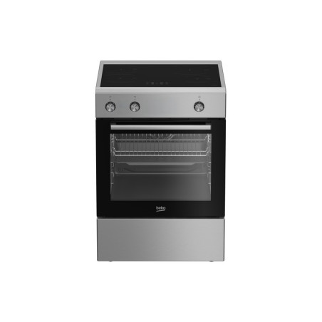 cucina a induzione beko fbe69100x con 4 fuochi classe a argento/nero