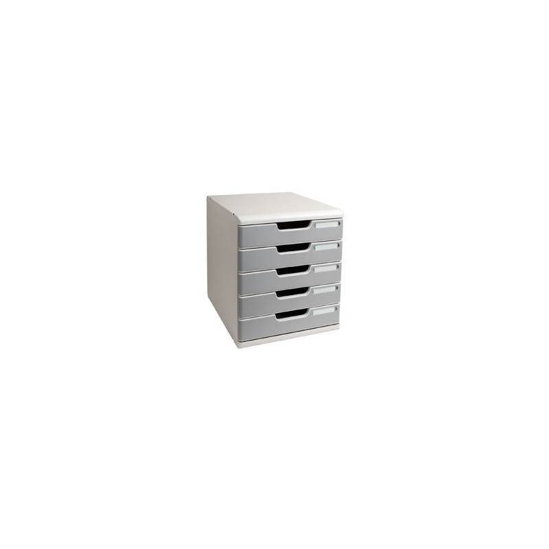 Cassettiera da scrivania multiform modulo 5 cassetti a4 grigio/granito