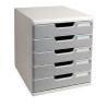Cassettiera da scrivania multiform modulo 5 cassetti a4 grigio/granito