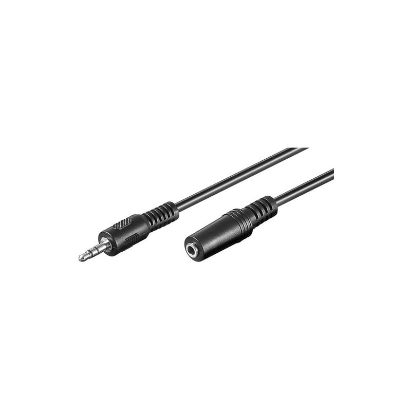 cavo audio goobay jack 3,5mm m/f 2m nero [50431]