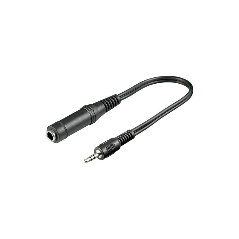 Cavo adattatore audio stereo 3.5/6.35mm m/f 0,2mt