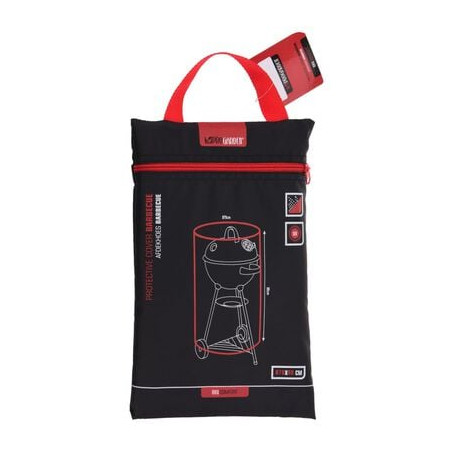 copertura progarden fc4630230 per barbecue rotondo 70x80cm rosso/nero