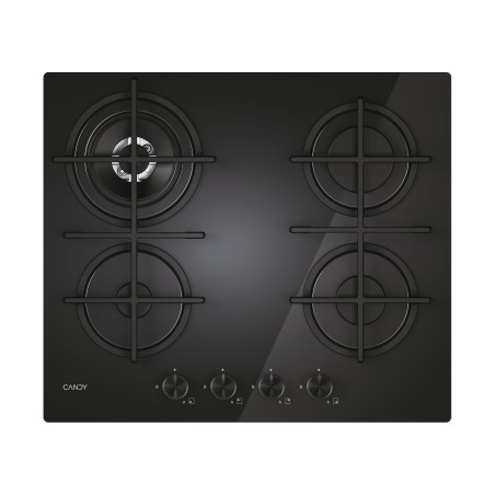 piano cottura a gas candy moderna cvg6br4wtb da incasso 60cm 4 fornelli