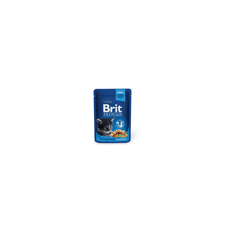 cibo umido per gatti brit premium cat kitten pollo 100g