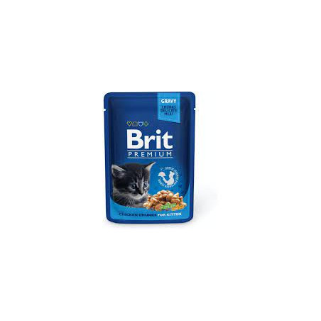 cibo umido per gatti brit premium cat kitten pollo 100g