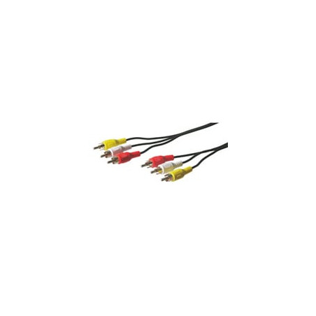 Cavo audio video 3 x rca m/m 5mt