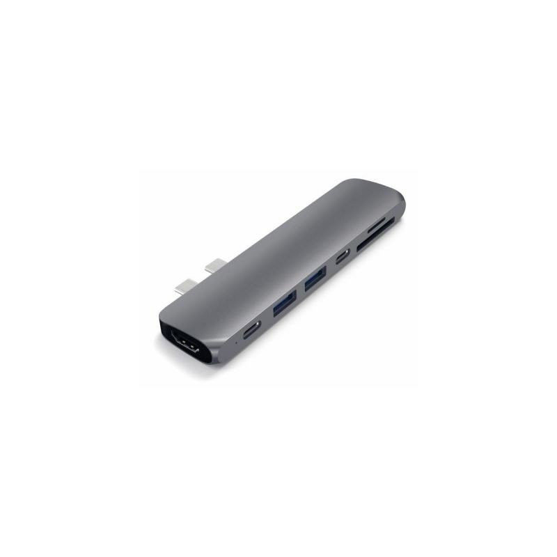 hub interfaccia satechi usb 3.2 type-c grigio [st-cmbpm]