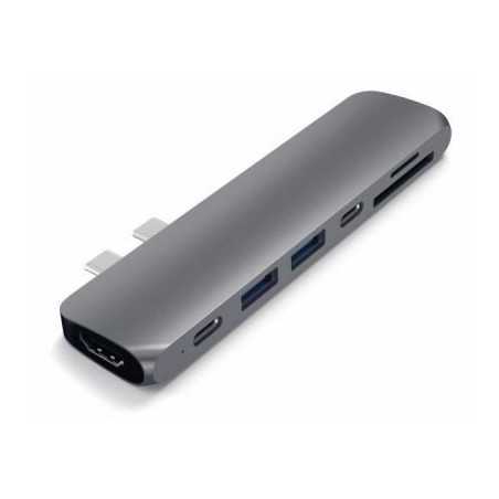 hub interfaccia satechi usb 3.2 type-c grigio [st-cmbpm]