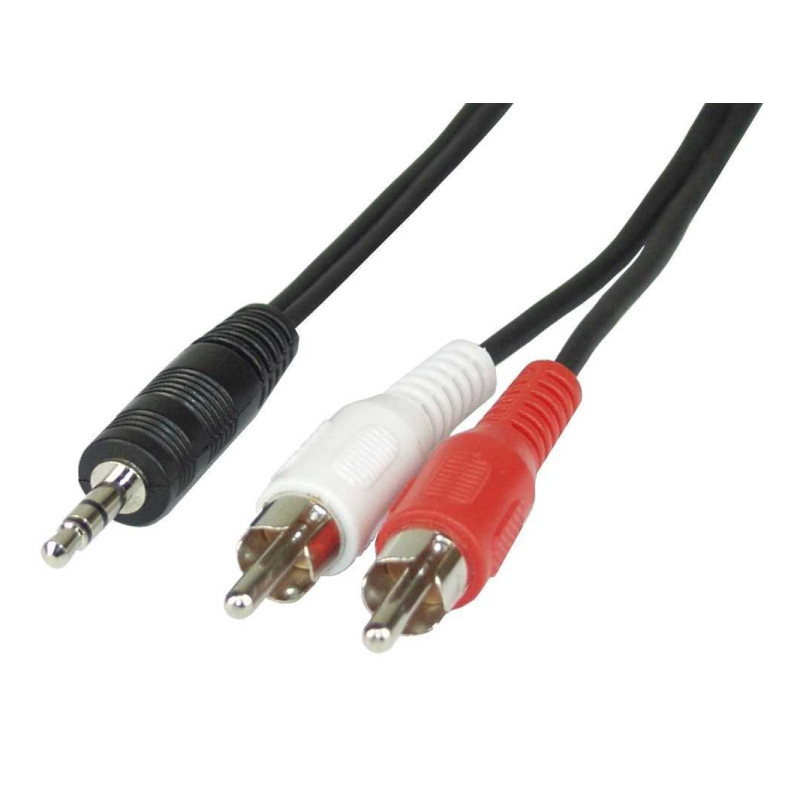 Cavo stereo jack 3, 5 mm a 2 x rca maschio 10,0 mt