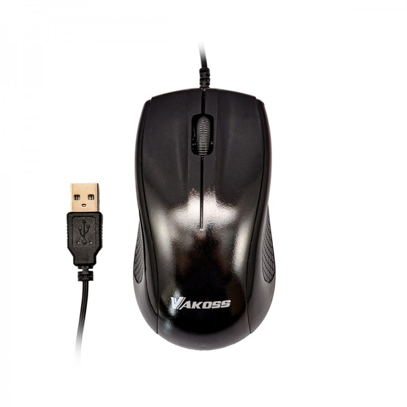 mouse vakoss tm-481uk usb, 3d, 1200dpi nero [tm-481uk]