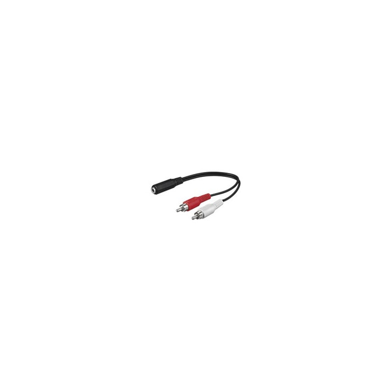 Cavo stereo jack 3.5 mm f a 2 x rca m 0,20 mt