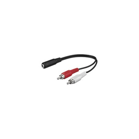 Cavo stereo jack 3.5 mm f a 2 x rca m 0,20 mt