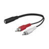 Cavo stereo jack 3.5 mm f a 2 x rca m 0,20 mt