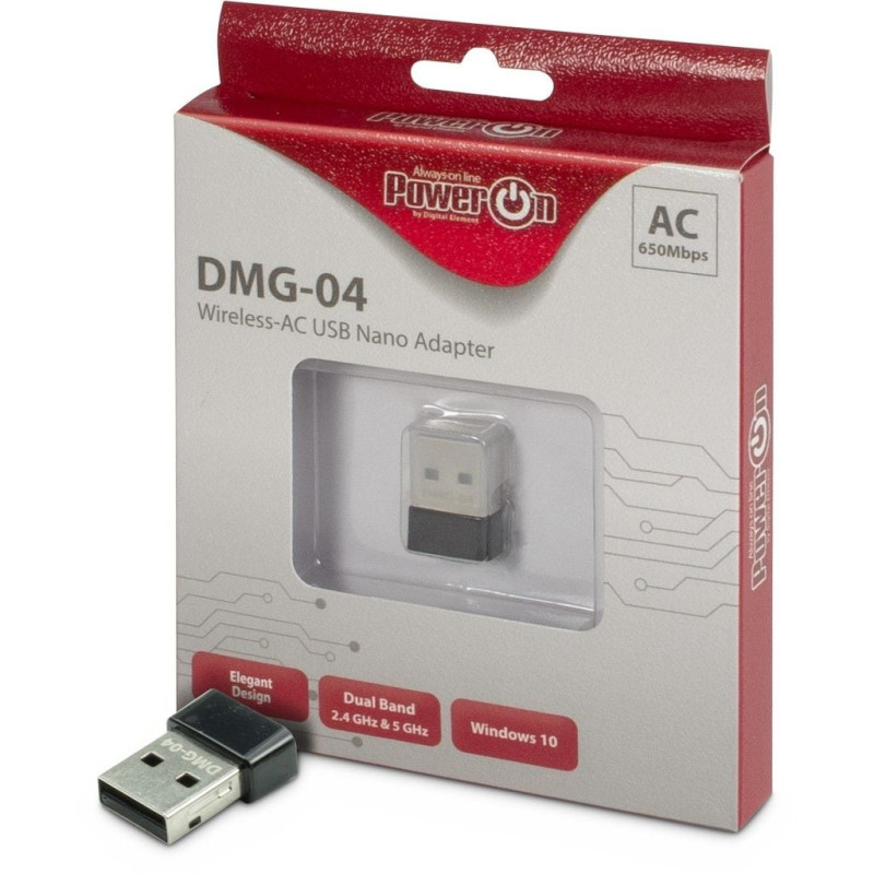 adattatore wireless usb inter-tech dmg-04 wi-fi 5 650mbps