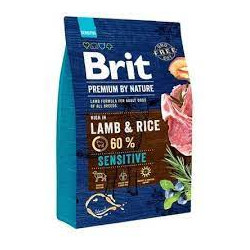 cibo completo per cani brit premium by nature sensitive adult agnello
