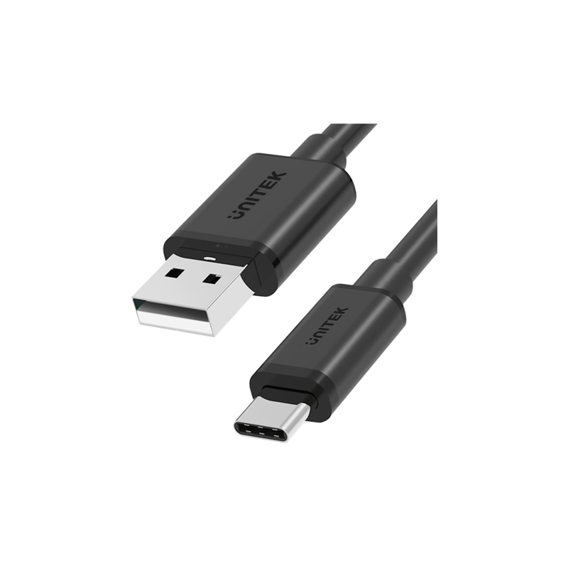 cavo usb unitek usb-a usb-c 25cm [y-c480bk]