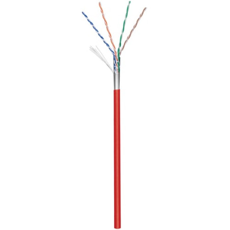 Cavo cat. 5e cca flessibile in matassa f/utp 100 mt rosso