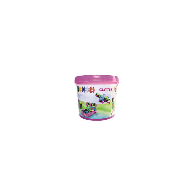 gioco da costruzione clics bucket glitter 8in1 [cb180]