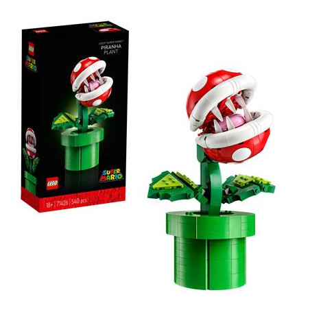 lego super mario - pianta piranha multicolore 540pz [71426]