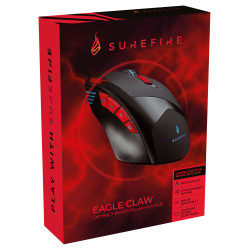 mouse da gioco verbatim surefire eagle claw rgb 3200dpi nero [48837]