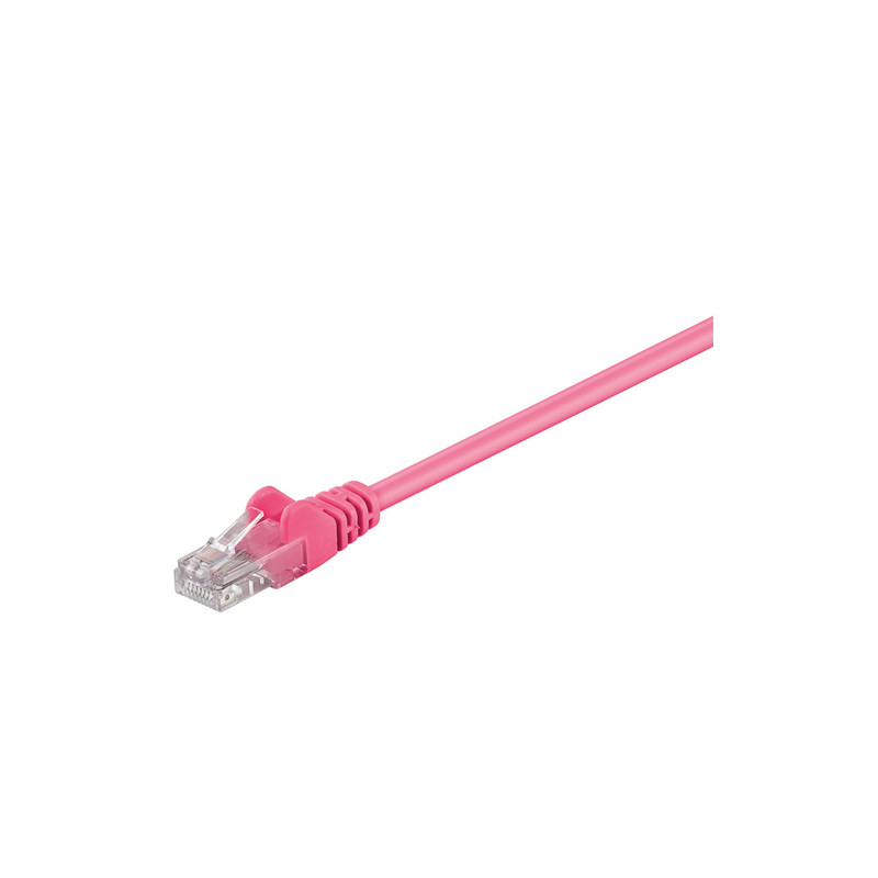 Cavo di rete patch cca cat. 5e rosa utp 3 mt