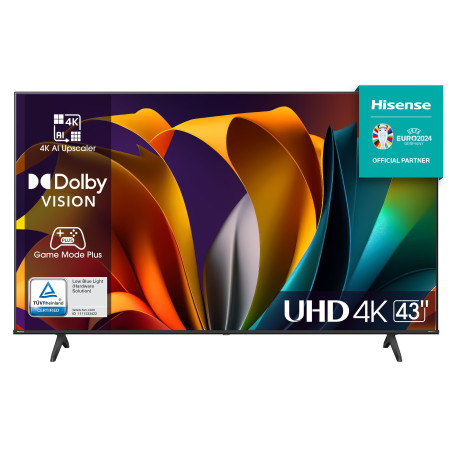 tv qled 43'' hisense 4k uhd 3840x2160p smart tv classe e