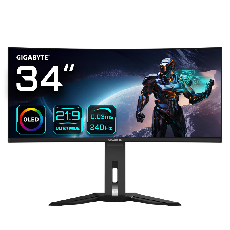 monitor oled 34'' gigabyte mo34wqc2 full hd 3440x1440p/0.03ms/classe