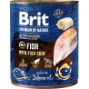 mangime umido brit premium by nature pesce con pelle di pesce per