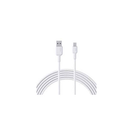 cavo aukey cb-nac1 in nylon usb-c/usb-a 1m bianco [akaukkucbnac1wh]