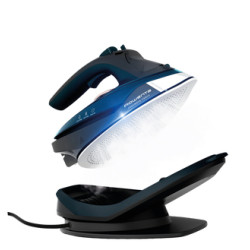 ferro da stiro rowenta de6725 a vapore senza filo 250ml 2600w nero/blu