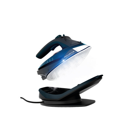 ferro da stiro rowenta de6725 a vapore senza filo 250ml 2600w nero/blu