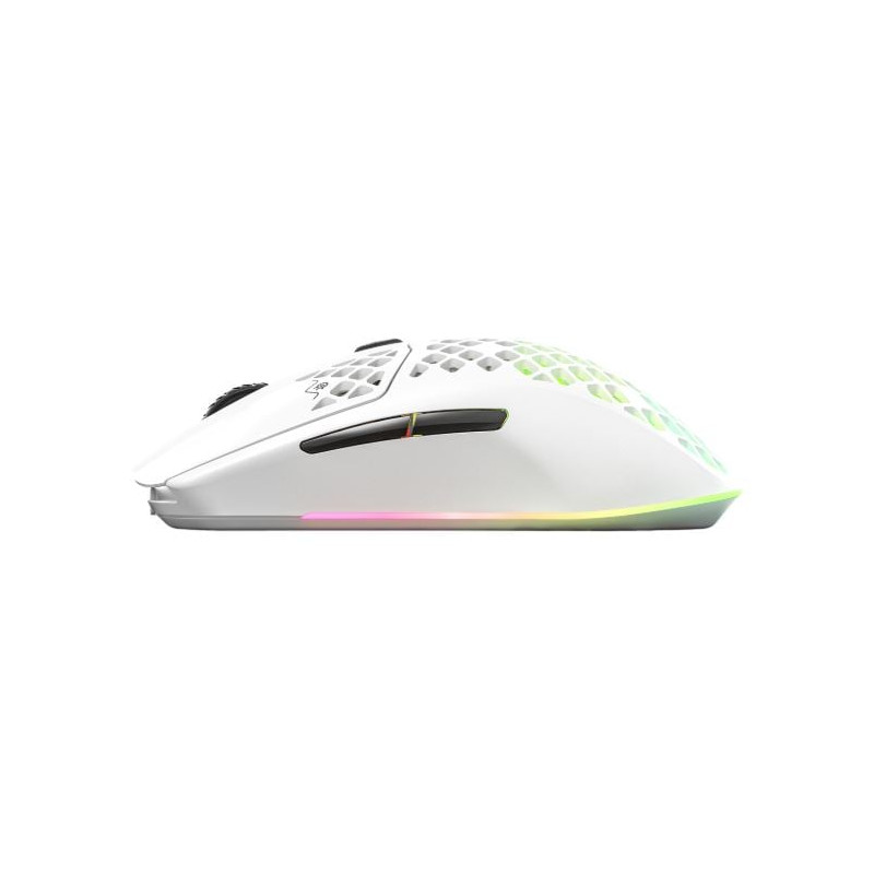 mouse steelseries aerox 3 wireless/bluetooth ottico 18000dpi bianco
