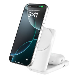 caricabatterie magnetico belkin ultracharge 2in1 qi2 pieghevole 25w