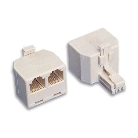 Accoppiatore telefonico duplex 6p6c m a 2x 6p4c f