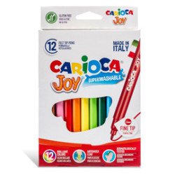 scatola 12 pennarelli joy lavabili colori assortiti carioca [40614]